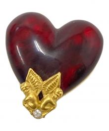 GIVENCHY（ジバンシィ）の古着「エンジェルハートブローチ」｜レッド