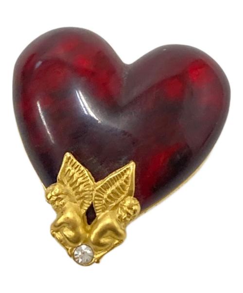 GIVENCHY（ジバンシィ）GIVENCHY (ジバンシィ) エンジェルハートブローチ レッド サイズ:下記参照の古着・服飾アイテム
