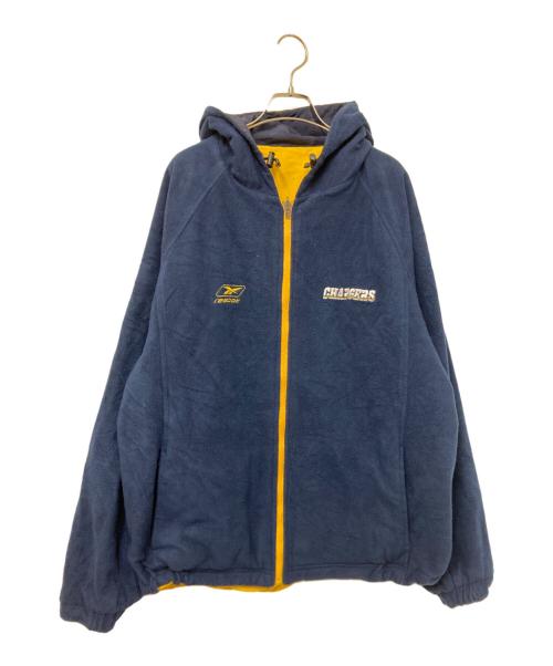 REEBOK（リーボック）REEBOK (リーボック) リバーシブルフーデッドジャケット ネイビー×イエロー サイズ:Lの古着・服飾アイテム