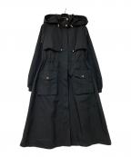 JUSGLITTYジャスグリッティー）の古着「フーデッドコート」｜ブラック