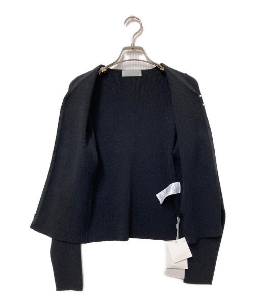 CELFORD（セルフォード）CELFORD (セルフォード) パール釦ラメニットカーディガン ブラック サイズ:38 未使用品の古着・服飾アイテム
