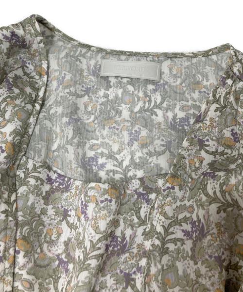 CELFORD（セルフォード）CELFORD (セルフォード) 小花柄カシュクール長袖ワンピース グリーン サイズ:36の古着・服飾アイテム