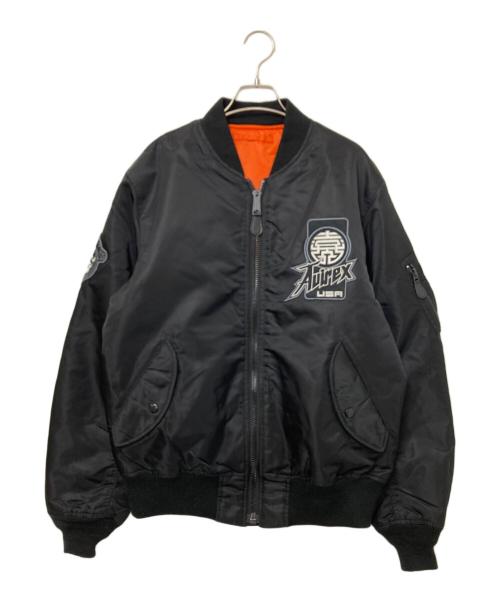 AVIREX（アヴィレックス）AVIREX (アヴィレックス) MA-1 TWIN DRAGON ブラック サイズ:XLの古着・服飾アイテム