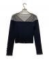riu (リウ) Sheer switching knit cardigan ブラック サイズ:下記参照：4500円