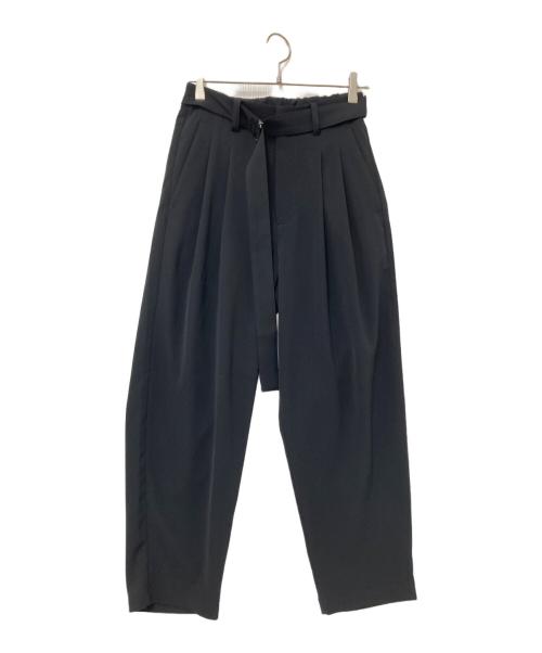 ATTACHMENT（アタッチメント）ATTACHMENT (アタッチメント) STUDIOUS (ステュディオス) 別注 Belted Wide Slacks ブラック サイズ:1の古着・服飾アイテム