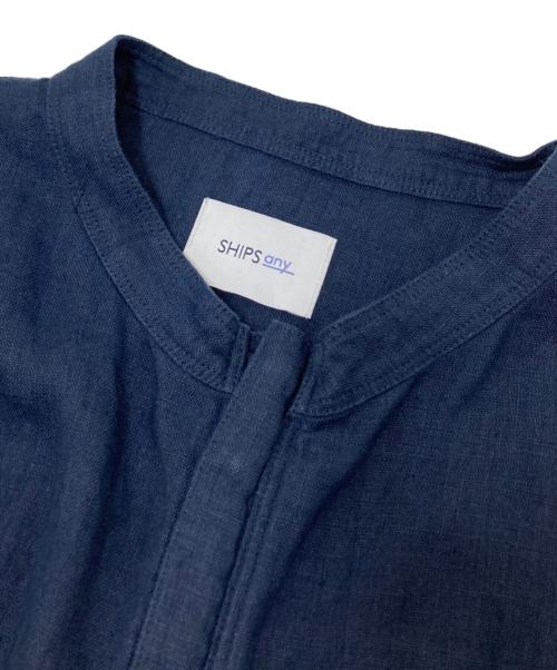 SHIPS any（シップスエニィ）SHIPS any (シップスエニィ) NOVELTEX リネン ジップ ベスト ネイビー サイズ:Lの古着・服飾アイテム