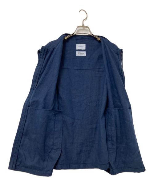 SHIPS any（シップスエニィ）SHIPS any (シップスエニィ) NOVELTEX リネン ジップ ベスト ネイビー サイズ:Lの古着・服飾アイテム