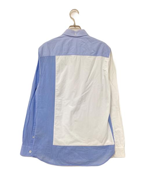 Maison Margiela（メゾンマルジェラ）Maison Margiela (メゾンマルジェラ) パネル切替シャツ ブルー サイズ:44の古着・服飾アイテム