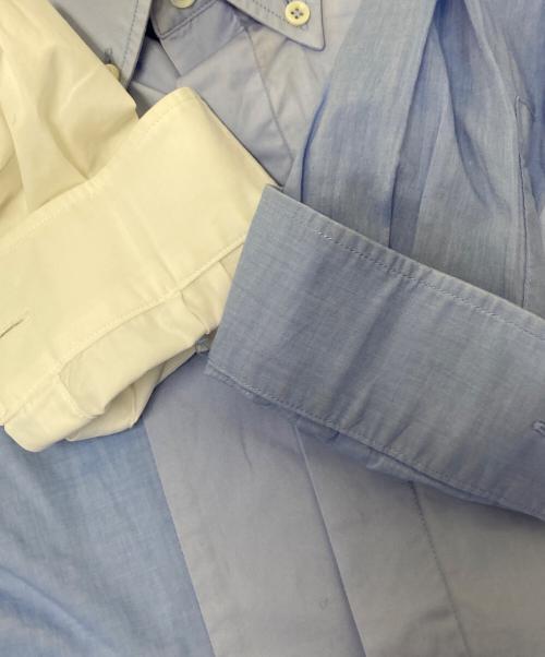 Maison Margiela（メゾンマルジェラ）Maison Margiela (メゾンマルジェラ) パネル切替シャツ ブルー サイズ:44の古着・服飾アイテム
