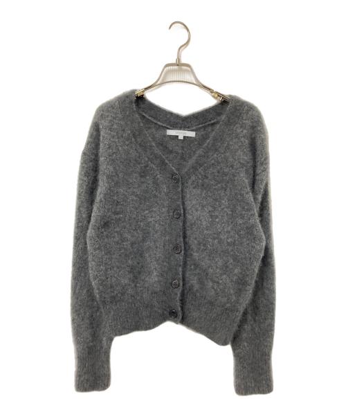 UNTITLED（アンタイトル）UNTITLED (アンタイトル) Vネックショート丈カーディガン グレー サイズ:2の古着・服飾アイテム