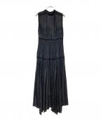 Snidelスナイデル）の古着「プリーツノースリワンピ」｜ブラック