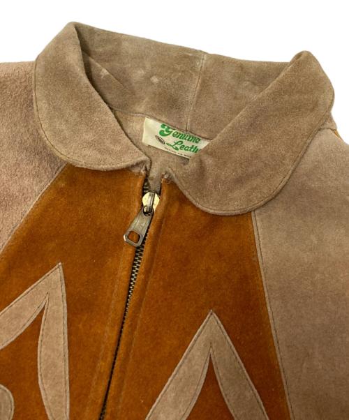 genume leather（ジェニュインレザー）genume leather (ジェニュインレザー) レザーポンチョ ベージュ サイズ:下記参照の古着・服飾アイテム