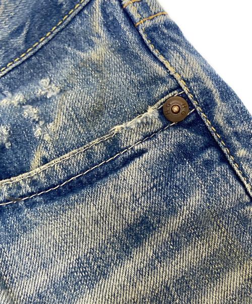 HG（エイチジー）HG (エイチジー) ダメージデニムハーフパンツ インディゴ サイズ:32の古着・服飾アイテム