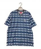 SUPREMEシュプリーム）の古着「Grid Soccer Jersey」｜ネイビー×ホワイト