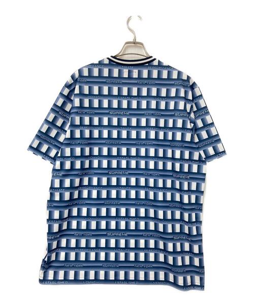 SUPREME（シュプリーム）SUPREME (シュプリーム) Grid Soccer Jersey ネイビー×ホワイト サイズ:Mの古着・服飾アイテム