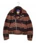 COMME des GARCONS JUNYA WATANABE MAN（コム デ ギャルソン ジュンヤ ワタナベ マン）の古着「ニットダブルライダースジャケット」｜ブラウン×レッド