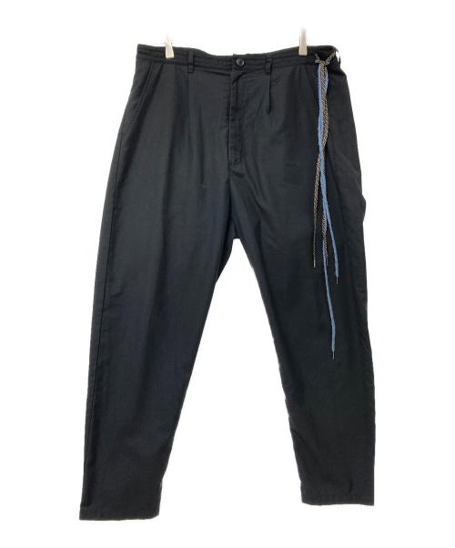 glamb（グラム）glamb (グラム) Drawcord tapered pants ブラック サイズ:Lの古着・服飾アイテム