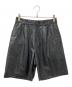 RAY BEAMS（レイ ビームス）の古着「フェイクレザーハーフパンツ」｜ブラック