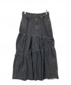 FREAK'S STORE×Somethingフリークスストア×サムシング）の古着「別注 Asymmetry Tiered Skirt」｜ブラック