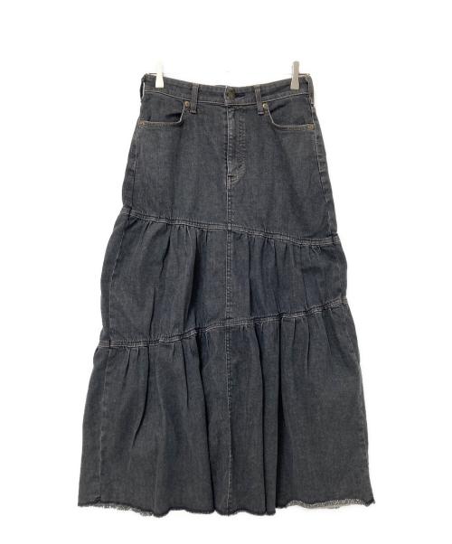 FREAK'S STORE（フリークスストア）FREAK'S STORE (フリークストア) Something (サムシング) 別注 Asymmetry Tiered Skirt ブラック サイズ:Mの古着・服飾アイテム