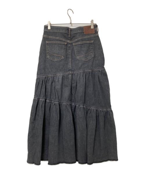 FREAK'S STORE（フリークスストア）FREAK'S STORE (フリークストア) Something (サムシング) 別注 Asymmetry Tiered Skirt ブラック サイズ:Mの古着・服飾アイテム