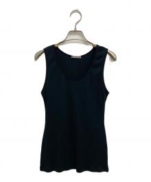 ISSEY MIYAKE（イッセイミヤケ）の古着「ノースリーブカットソー」｜ブラック