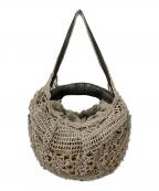 ebagosエバゴス）の古着「レースカゴバッグ」｜グレー×ブラウン