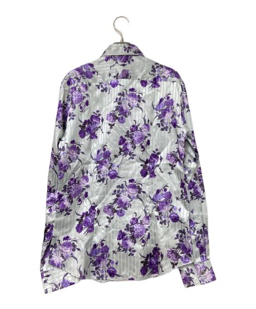 TORNADO MART（トルネードマート）TORNADO MART (トルネードマート) 総柄シャツ グレー×パープル サイズ:Lの古着・服飾アイテム