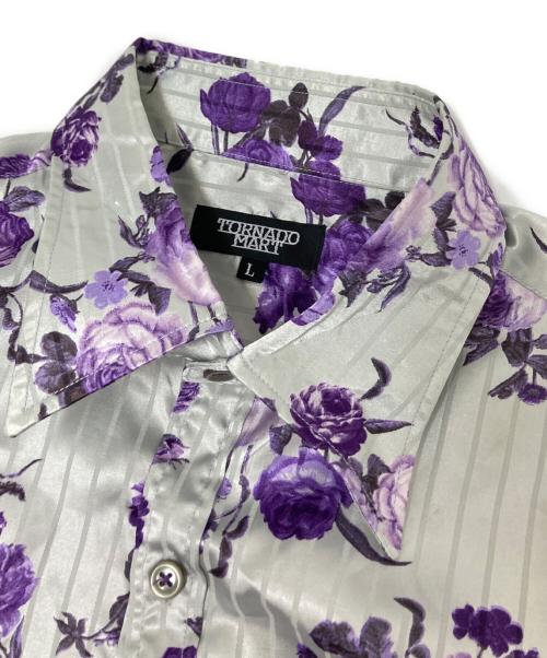 TORNADO MART（トルネードマート）TORNADO MART (トルネードマート) 総柄シャツ グレー×パープル サイズ:Lの古着・服飾アイテム