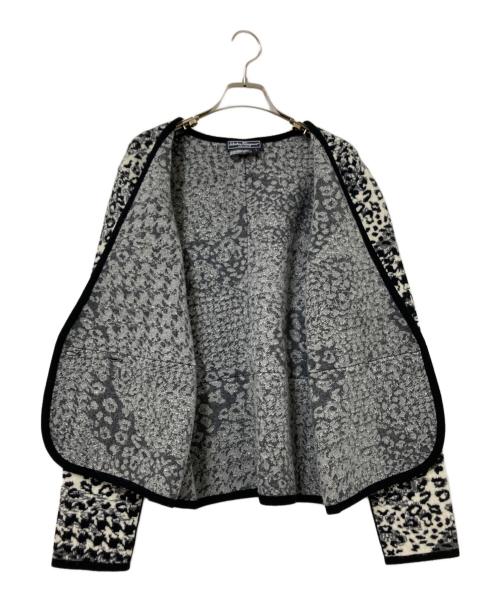 Salvatore Ferragamo（サルヴァトーレ フェラガモ）Salvatore Ferragamo (サルヴァトーレ フェラガモ) レオパードカーディガン ブラック サイズ:Lの古着・服飾アイテム