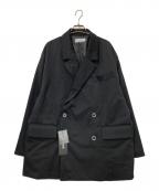 ADRERアドラー）の古着「TR w cloth loose tailored double jacket」｜ブラック