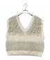 UNGRID（アングリッド）の古着「Ｖネックループヤーンニットベスト」｜ホワイト