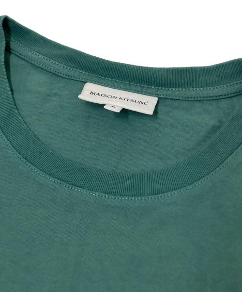 maison kitsune（メゾンキツネ）maison kitsune (メゾンキツネ) フォックスヘッドロゴTシャツ グリーン サイズ:XLの古着・服飾アイテム