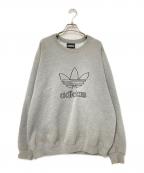 adidasアディダス）の古着「刺繍ロゴスウェット」｜グレー