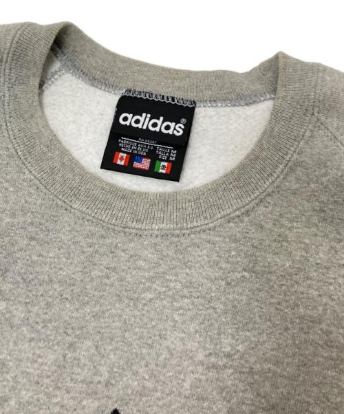 adidas（アディダス）adidas (アディダス) 刺繍ロゴスウェット グレー サイズ:Mの古着・服飾アイテム