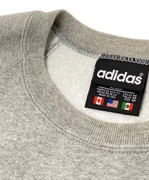 adidas（アディダス）adidas (アディダス) 刺繍ロゴスウェット グレー サイズ:Mの古着・服飾アイテム