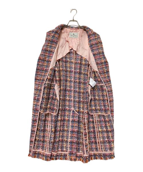 ETRO（エトロ）ETRO (エトロ) 金釦ツイードコート ピンク サイズ:40の古着・服飾アイテム