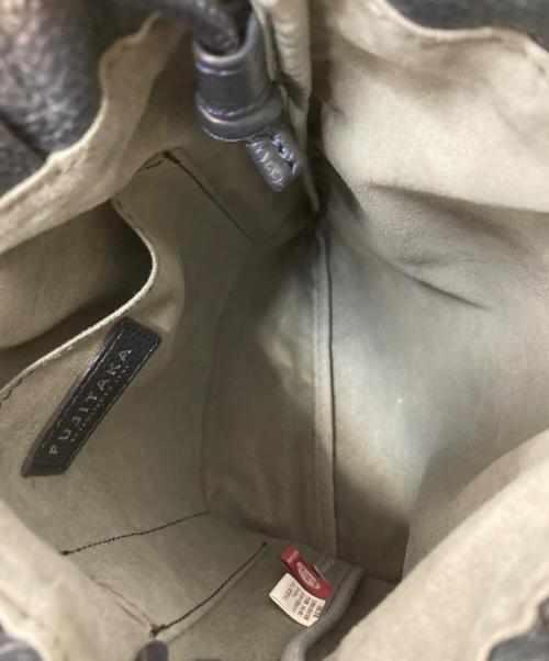 FUJITAKA（フジタカ）FUJITAKA (フジタカ) 2WAY レザー巾着ミニバッグ ブラック サイズ:下記参照の古着・服飾アイテム