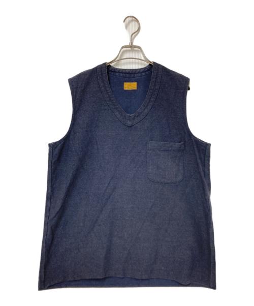 BROWN by 2-tacs（ブラウンバイツータックス）BROWN by 2-tacs (ブラウンバイツータックス) プルオーバーベスト ネイビー サイズ:MEDIUMの古着・服飾アイテム