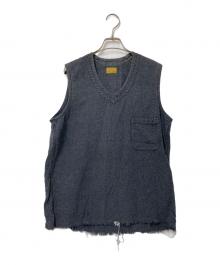 BROWN by 2-tacs（ブラウンバイツータックス）の古着「リネンシルク混ベスト」｜グレー