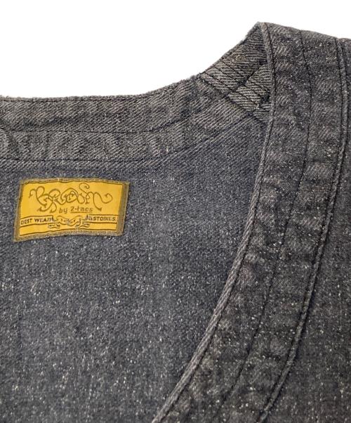 BROWN by 2-tacs（ブラウンバイツータックス）BROWN by 2-tacs (ブラウンバイツータックス) リネンシルク混ベスト グレー サイズ:下記参照の古着・服飾アイテム