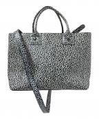 agnes b voyageアニエスベーボヤージュ）の古着「レオパード2WAYショルダーバッグ」｜ホワイト×ブラック