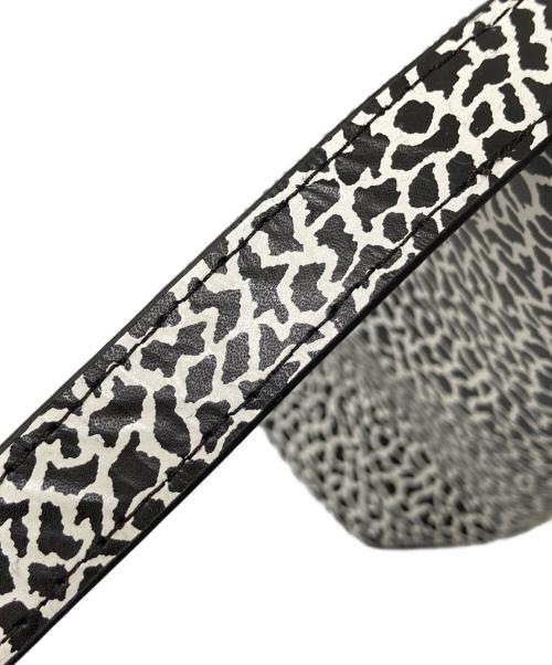 agnes b voyage（アニエスベーボヤージュ）agnes b voyage (アニエスベーボヤージュ) レオパード2WAYショルダーバッグ ホワイト×ブラック サイズ:下記参照の古着・服飾アイテム