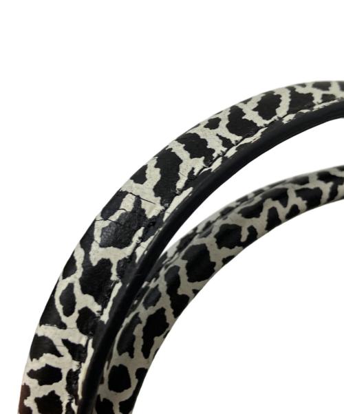 agnes b voyage（アニエスベーボヤージュ）agnes b voyage (アニエスベーボヤージュ) レオパード2WAYショルダーバッグ ホワイト×ブラック サイズ:下記参照の古着・服飾アイテム