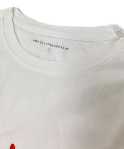 POP TRADING COMPANY（ポップトレーディングカンパニー）POP TRADING COMPANY (ポップトレーディングカンパニー) フラワープリントTシャツ ホワイト サイズ:Lの古着・服飾アイテム