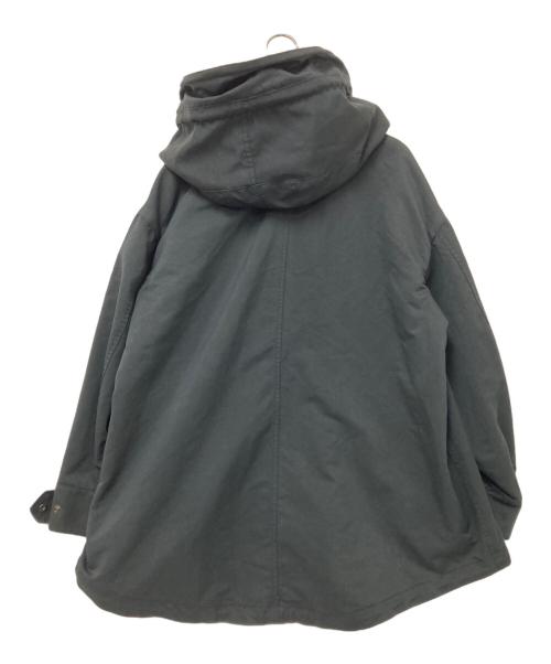 THE RERACS（ザ リラクス）THE RERACS (ザ リラクス) ドロップショルダー モッズコート 2 ブラック サイズ:34の古着・服飾アイテム