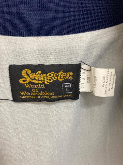 Swing ster（スウィングスター）Swing ster (スウィングスター) 70-80‘Sスタジャン ネイビー サイズ:Lの古着・服飾アイテム