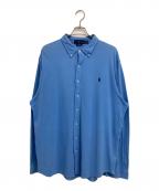 RALPH LAURENラルフローレン）の古着「鹿の子ボタンダウンシャツ」｜ブルー