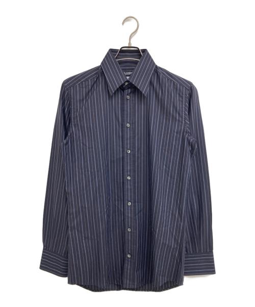 DOLCE & GABBANA（ドルチェ＆ガッバーナ）DOLCE & GABBANA (ドルチェ＆ガッバーナ) ストライプシャツ ブラック サイズ:39 15 1/2の古着・服飾アイテム