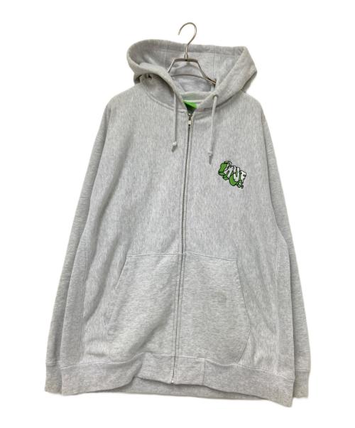 HUF（ハフ）HUF (ハフ) MINI EMB FULL ZIP HOODIE グレー サイズ:Lの古着・服飾アイテム